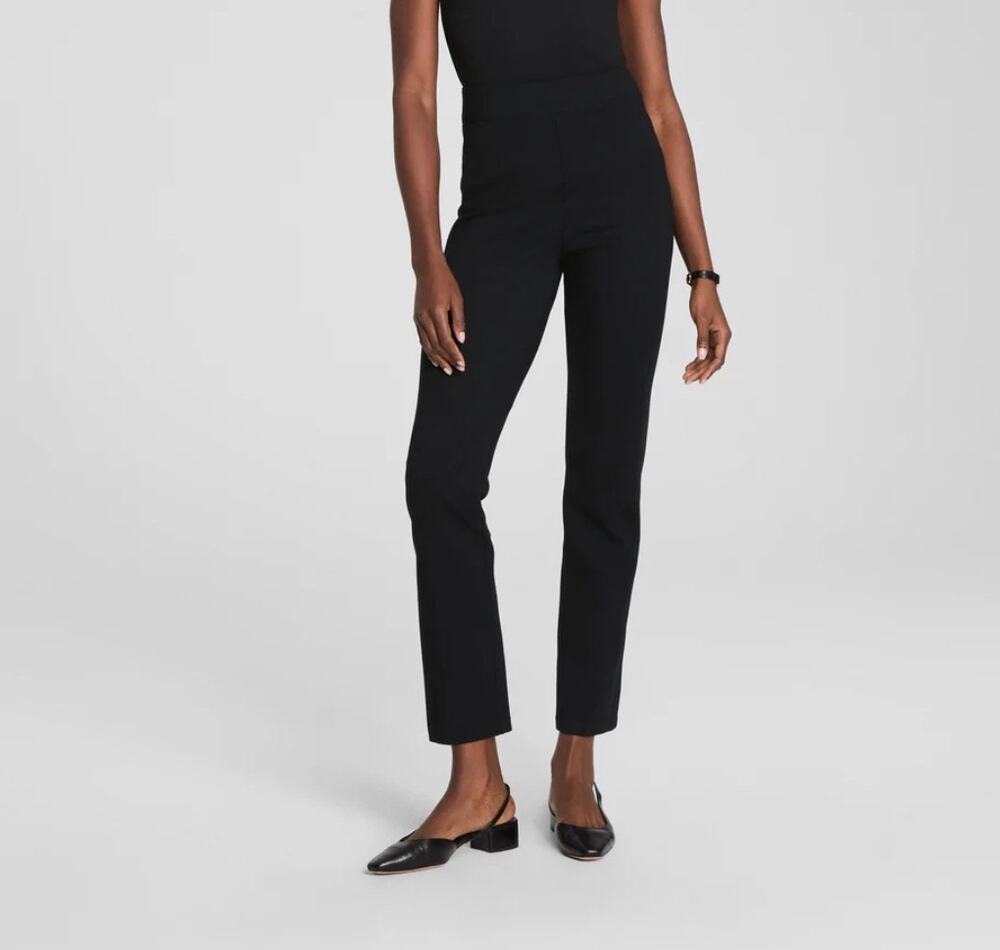 Spanx Ponte Slim Straight Black Pants Medium